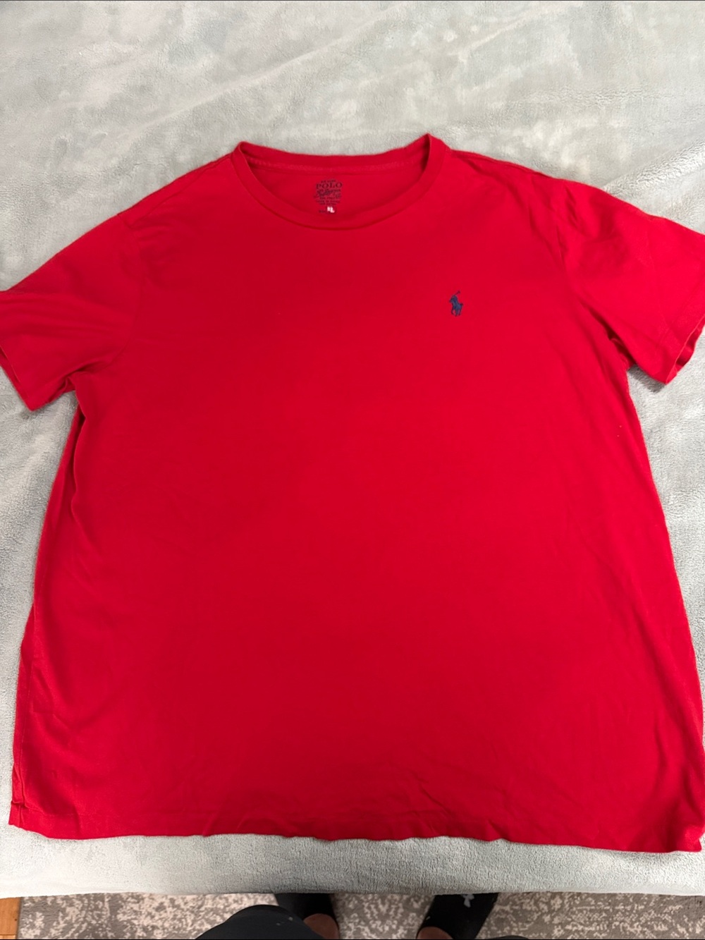 Polo by Ralph Lauren Red Short Sleeve Crew Tee with Navy Pony